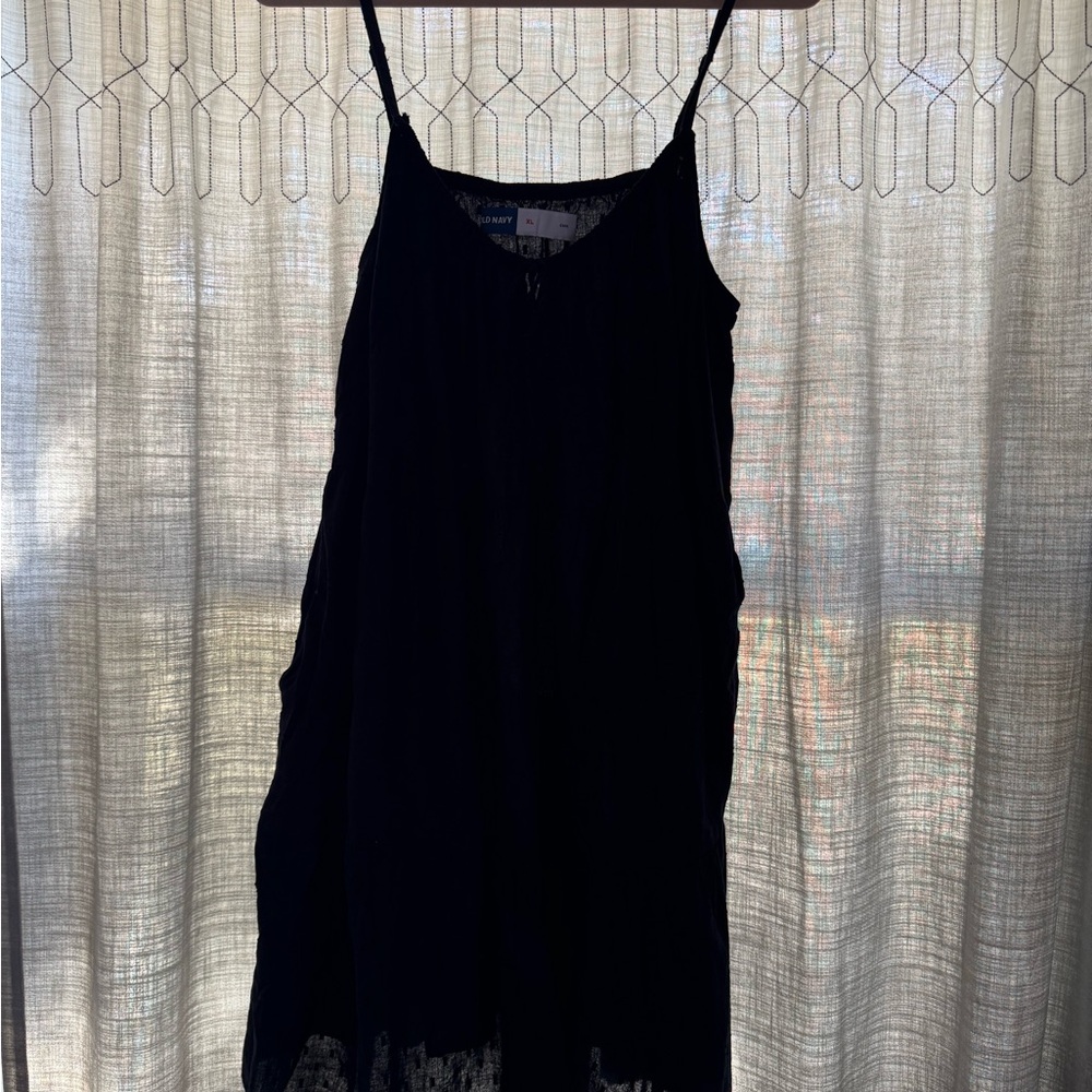 Old Navy Black Tiered Women’s Sleeveless spaghetti straps Dress